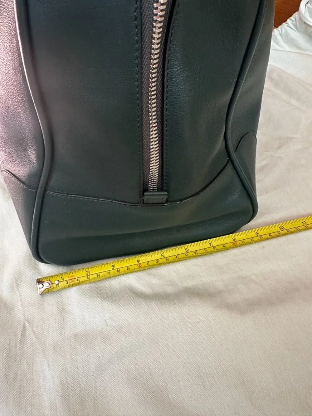 LOEWE Leather Boston / Weekender Travel Bag – Forest Green (RARE) with Dust Bag - Picture 11 of 14